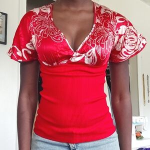 Y2k Vintage Bebe Short Sleeve Blouse